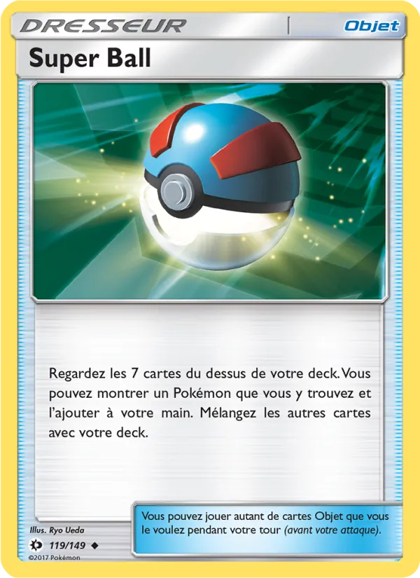 Carte Pokémon Super Ball de l'extension Soleil et Lune