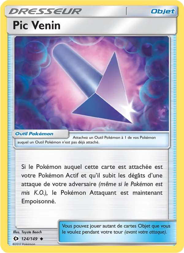 Carte Pokémon Pic Venin de l'extension Soleil et Lune