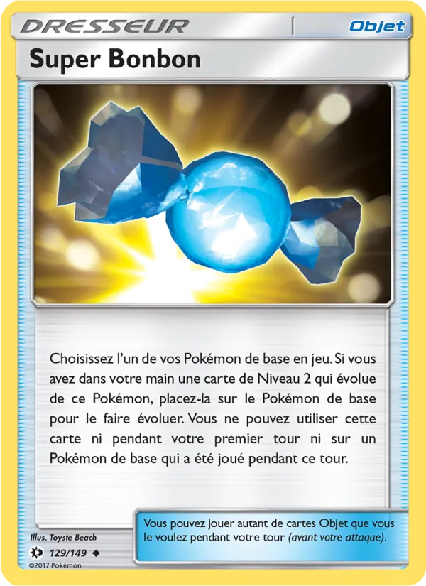 Carte Pokémon Super Bonbon de l'extension Soleil et Lune