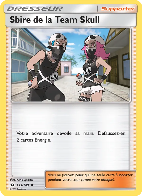 Carte Pokémon Sbire de la Team Skull de l'extension Soleil et Lune