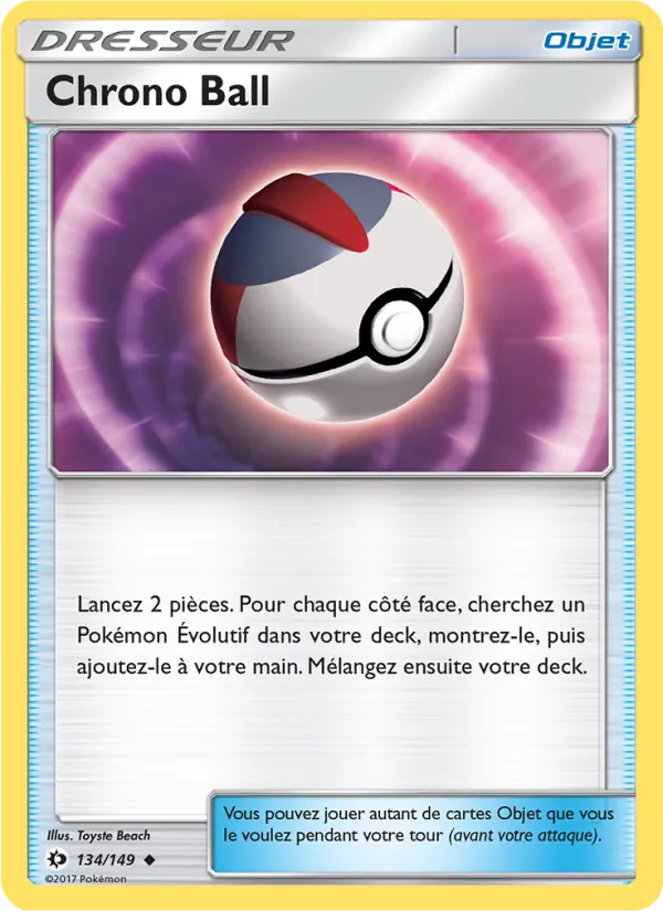 Carte Pokémon Chrono Ball de l'extension Soleil et Lune