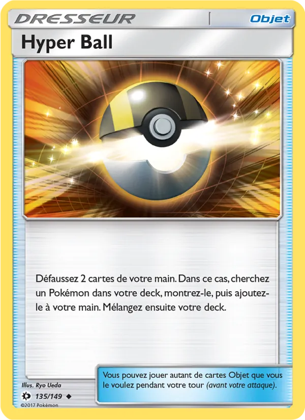 Carte Pokémon Hyper Ball de l'extension Soleil et Lune