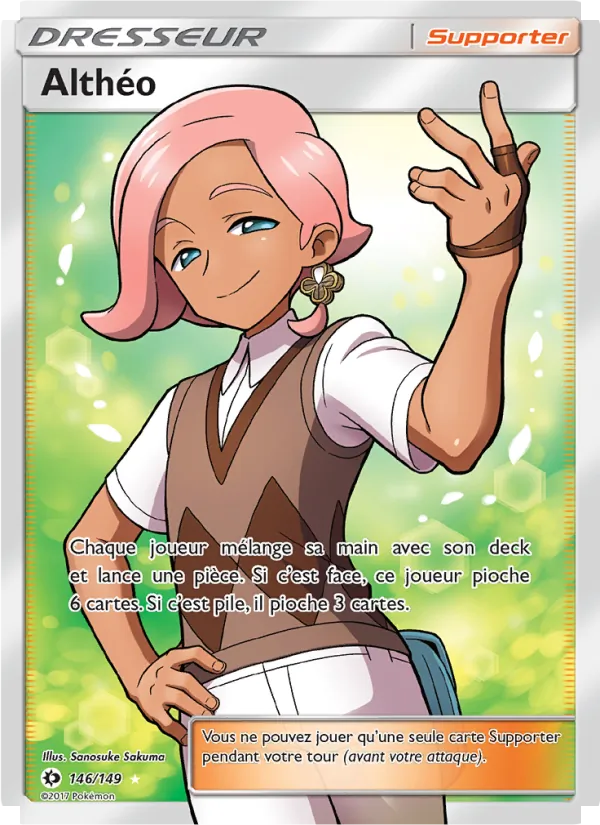 Carte Pokémon Althéo de l'extension Soleil et Lune