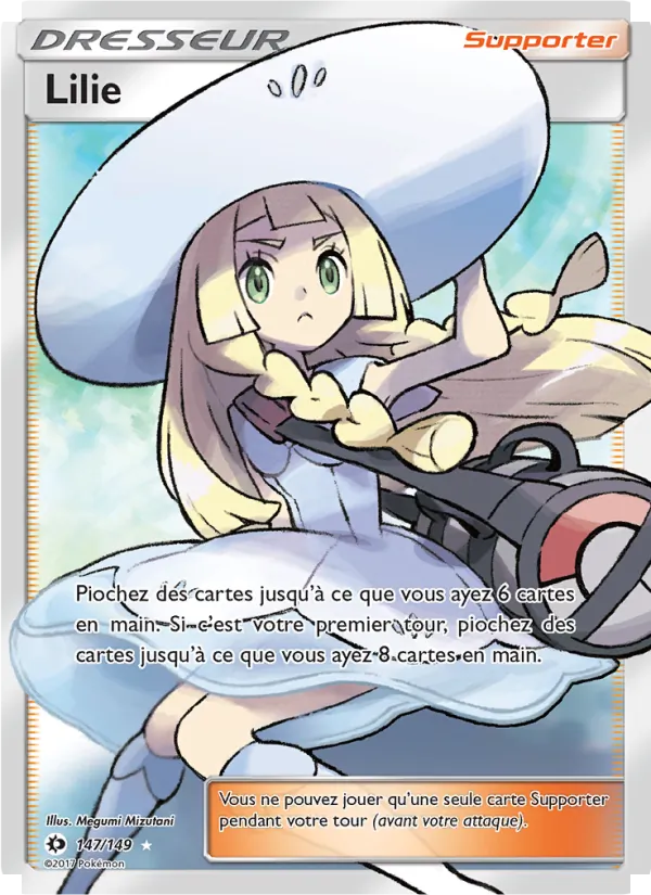 Carte Pokémon Lilie de l'extension Soleil et Lune
