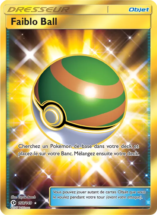 Carte Pokémon Faiblo Ball de l'extension Soleil et Lune