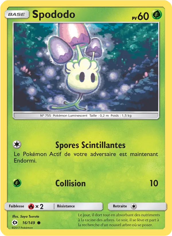 Carte Pokémon Spododo de l'extension Soleil et Lune