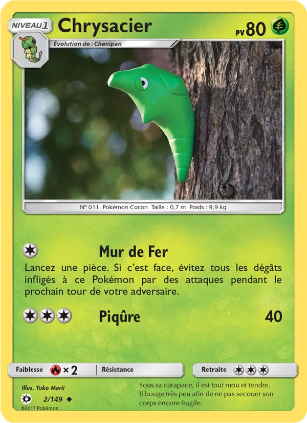 Carte Pokémon Chrysacier de l'extension Soleil et Lune