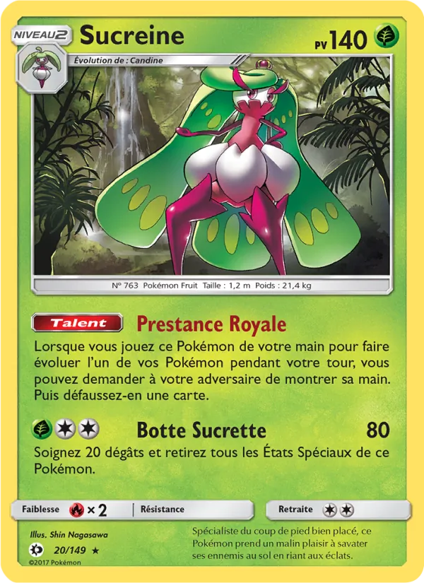 Carte Pokémon Sucreine de l'extension Soleil et Lune
