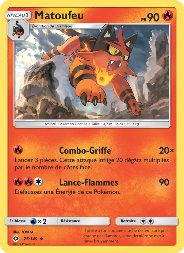 Carte Pokémon Matoufeu de l'extension Soleil et Lune
