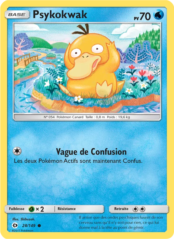 Carte Pokémon Psykokwak de l'extension Soleil et Lune