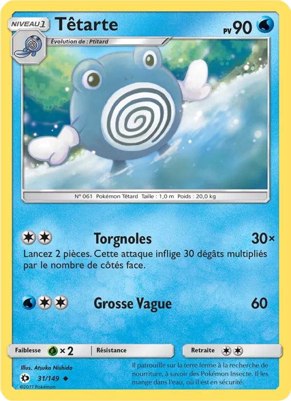 Carte Pokémon Têtarte de l'extension Soleil et Lune
