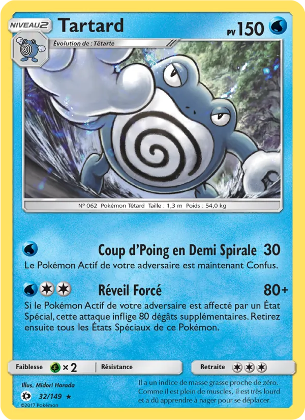 Carte Pokémon Tartard de l'extension Soleil et Lune