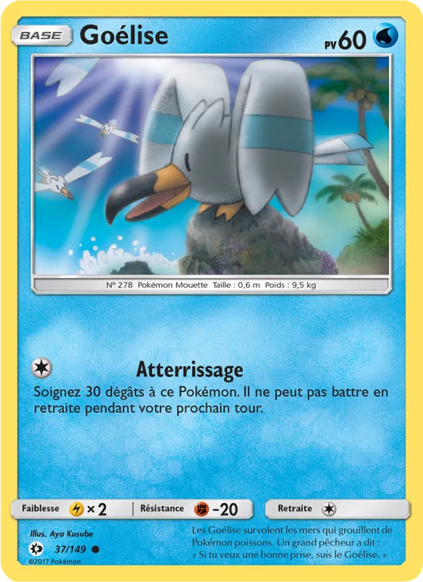 Carte Pokémon Goélise de l'extension Soleil et Lune