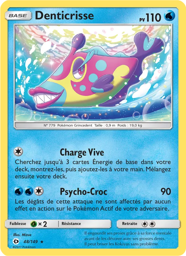 Carte Pokémon Denticrisse de l'extension Soleil et Lune