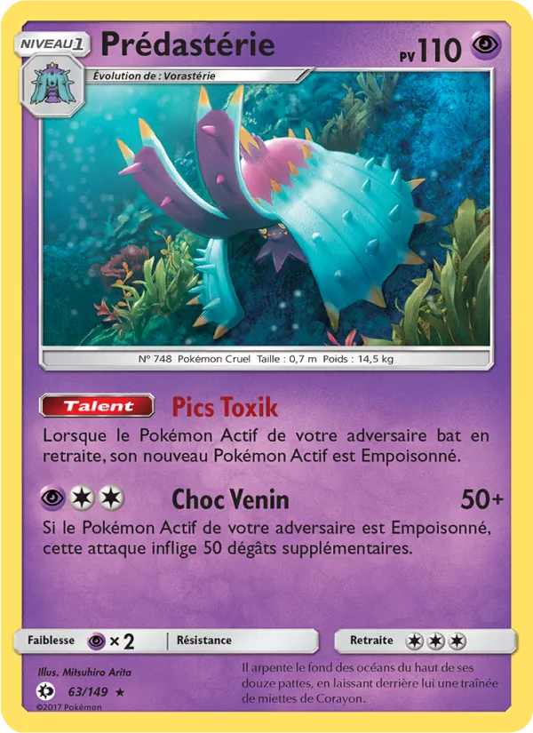 Carte Pokémon Prédastérie de l'extension Soleil et Lune