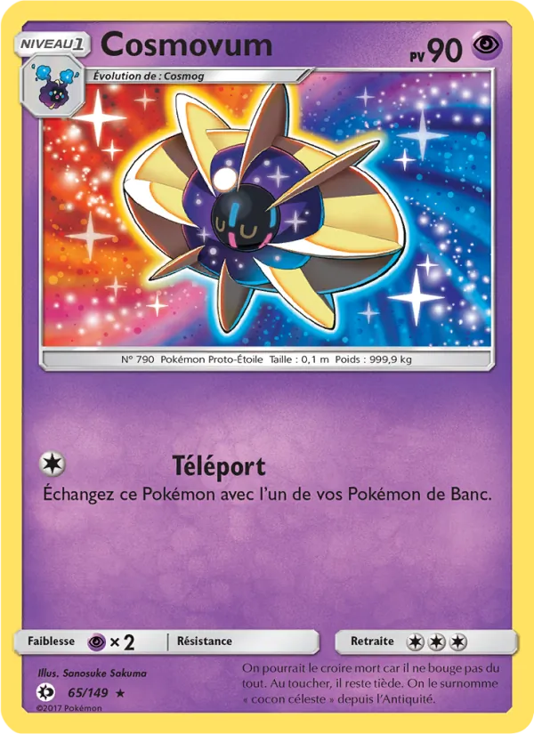 Carte Pokémon Cosmovum de l'extension Soleil et Lune