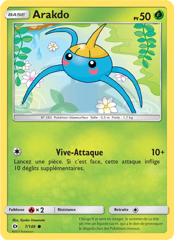 Carte Pokémon Arakdo de l'extension Soleil et Lune