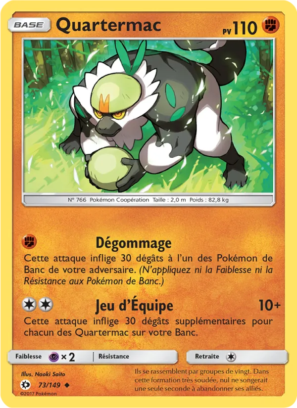 Carte Pokémon Quartermac de l'extension Soleil et Lune