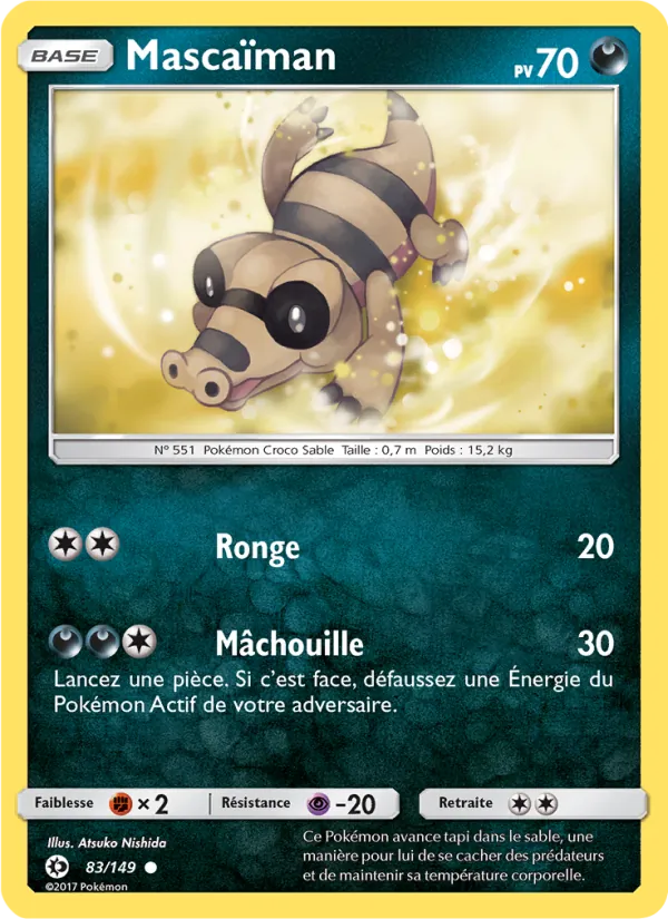 Carte Pokémon Mascaïman de l'extension Soleil et Lune
