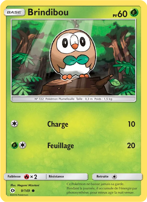 Carte Pokémon Brindibou de l'extension Soleil et Lune