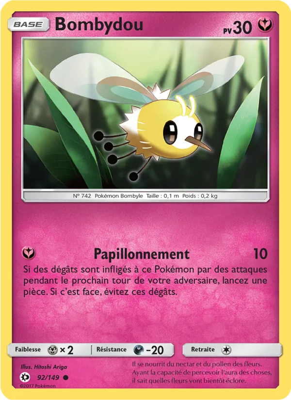 Carte Pokémon Bombydou de l'extension Soleil et Lune