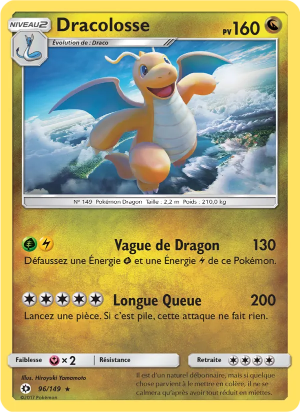 Carte Pokémon Dracolosse de l'extension Soleil et Lune