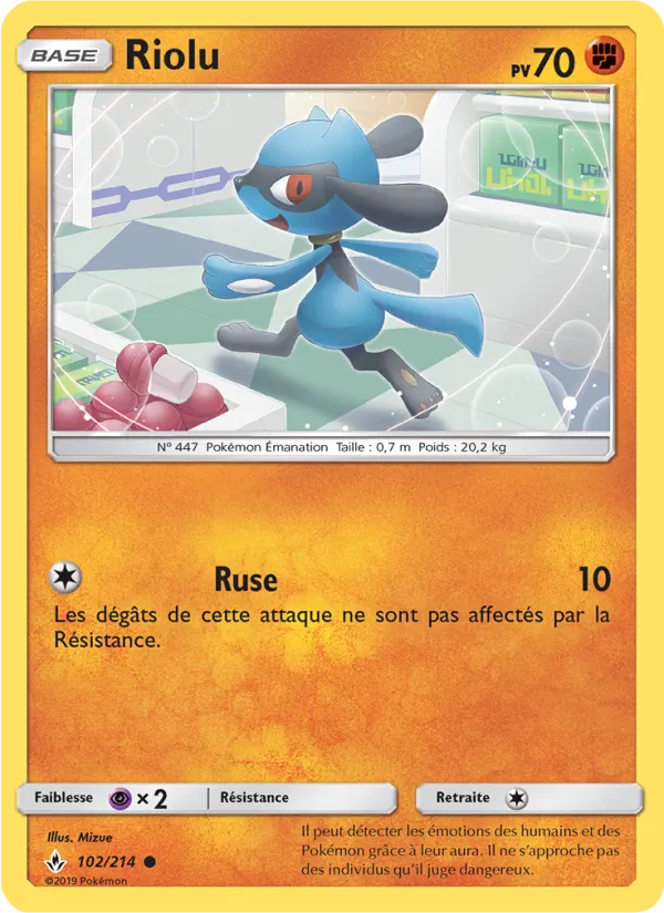 Carte Pokémon Riolu de l'extension Alliance Infaillible