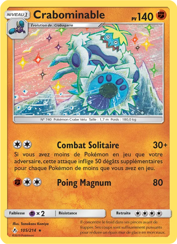 Carte Pokémon Crabominable de l'extension Alliance Infaillible