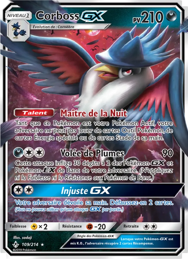 Carte Pokémon Corboss GX de l'extension Alliance Infaillible
