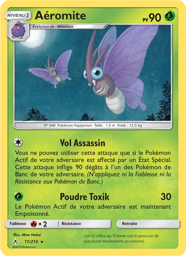 Carte Pokémon Aéromite de l'extension Alliance Infaillible