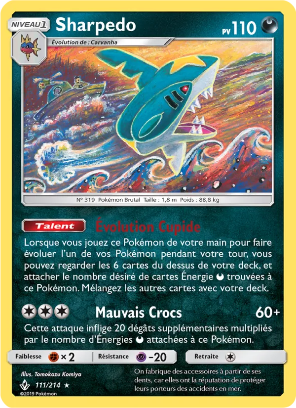 Carte Pokémon Sharpedo de l'extension Alliance Infaillible