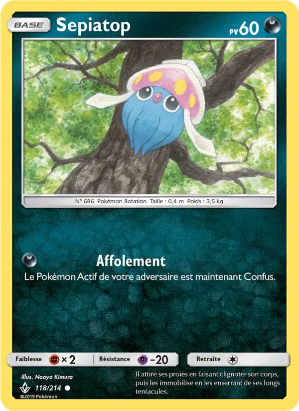 Carte Pokémon Sepiatop de l'extension Alliance Infaillible