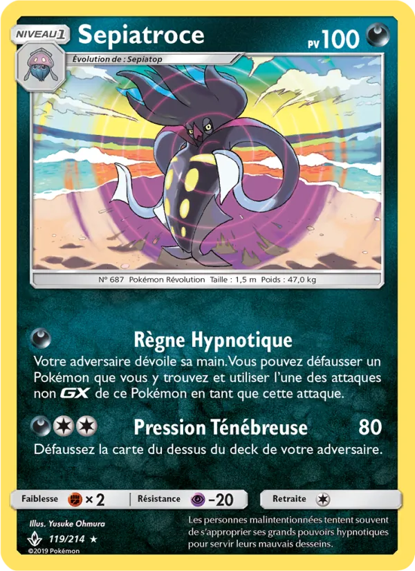 Carte Pokémon Sepiatroce de l'extension Alliance Infaillible