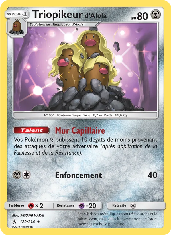 Carte Pokémon Triopikeur d’Alola de l'extension Alliance Infaillible