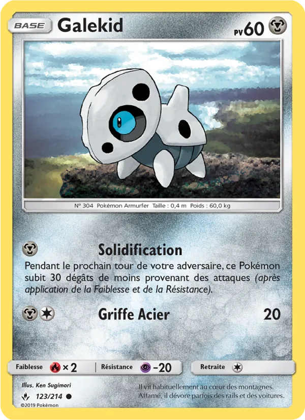 Carte Pokémon Galekid de l'extension Alliance Infaillible