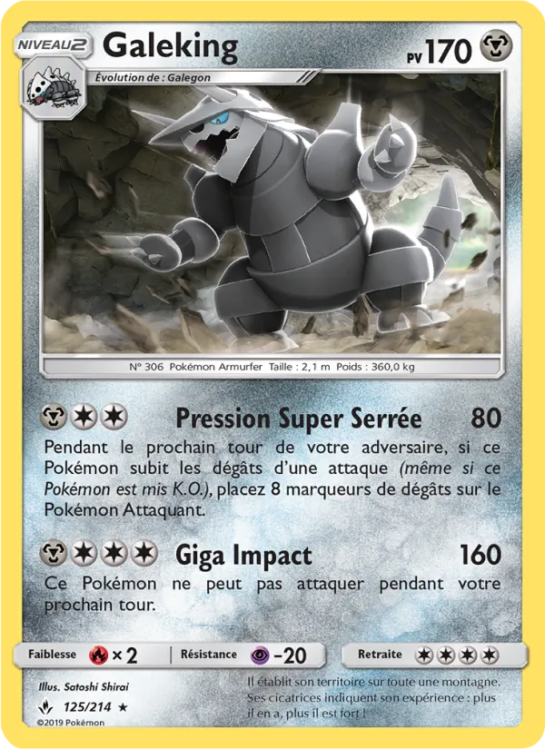 Carte Pokémon Galeking de l'extension Alliance Infaillible