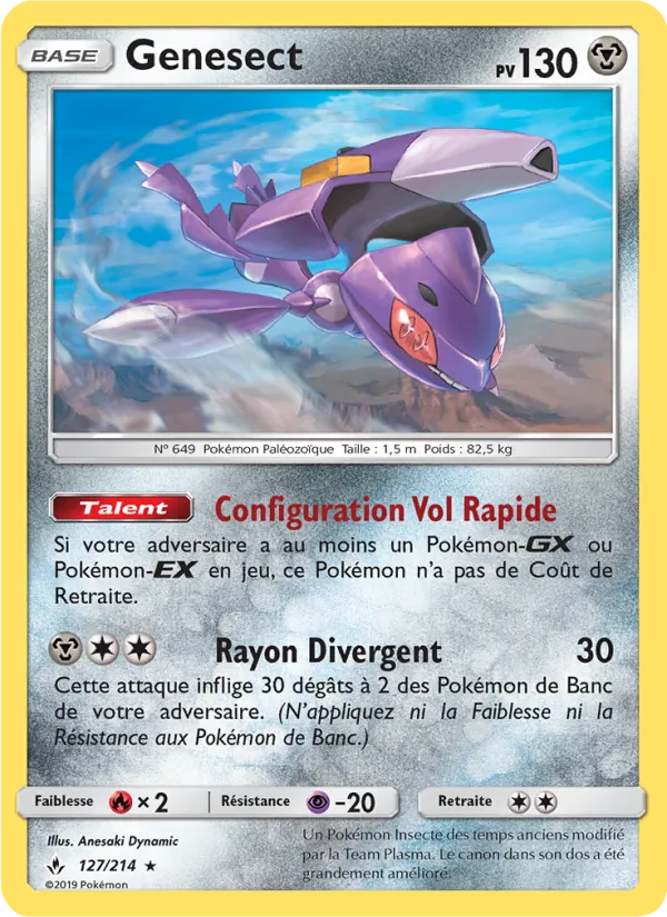 Carte Pokémon Genesect de l'extension Alliance Infaillible