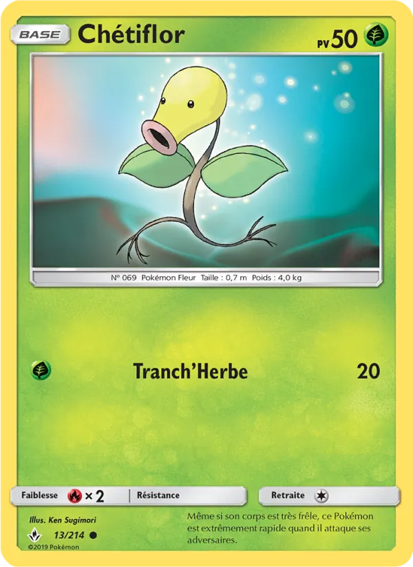 Carte Pokémon Chétiflor de l'extension Alliance Infaillible