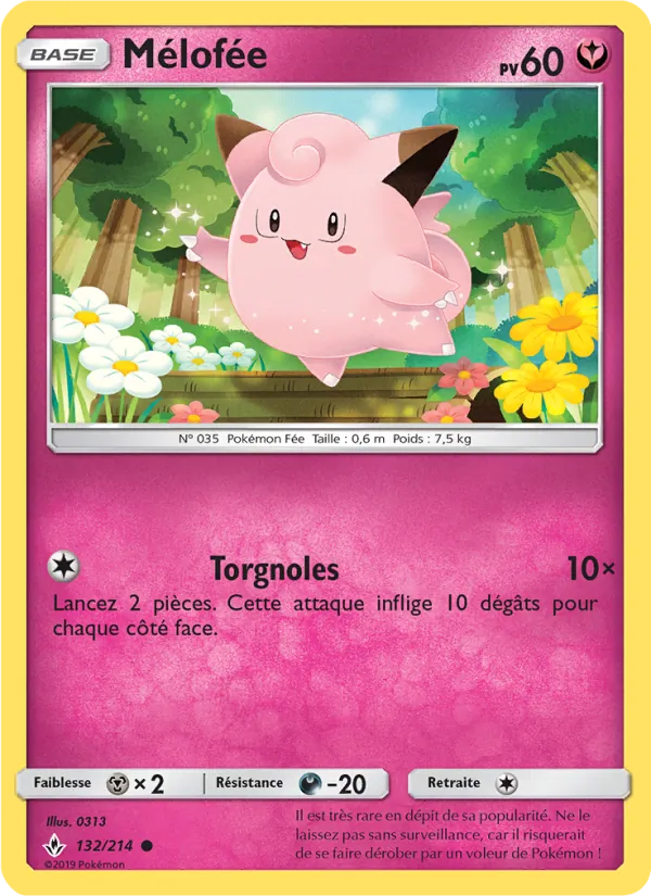 Carte Pokémon Mélofée de l'extension Alliance Infaillible