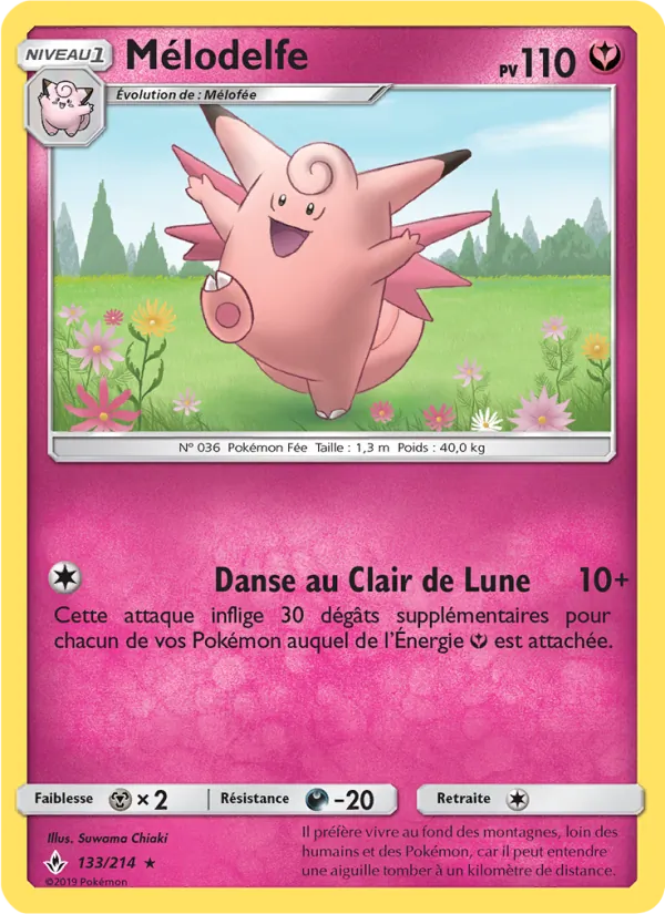 Carte Pokémon Mélodelfe de l'extension Alliance Infaillible
