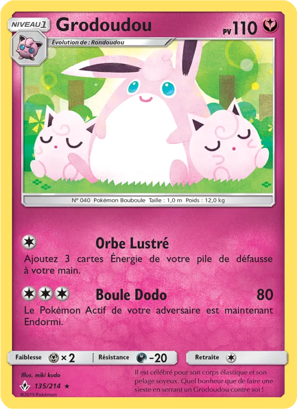 Carte Pokémon Grodoudou de l'extension Alliance Infaillible