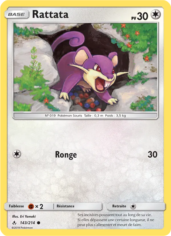 Carte Pokémon Rattata de l'extension Alliance Infaillible