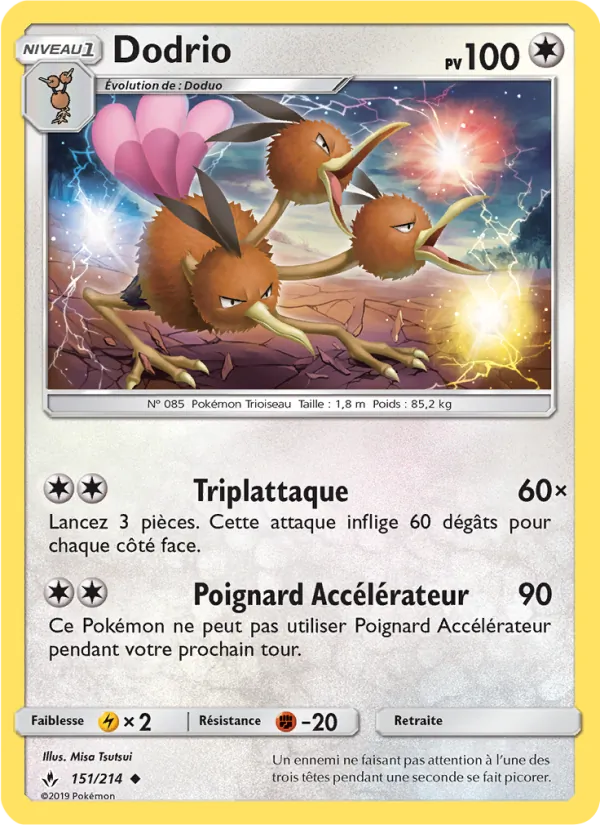 Carte Pokémon Dodrio de l'extension Alliance Infaillible