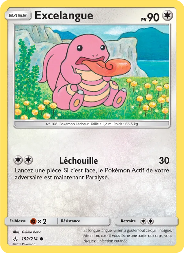 Carte Pokémon Excelangue de l'extension Alliance Infaillible