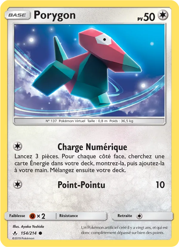 Carte Pokémon Porygon de l'extension Alliance Infaillible