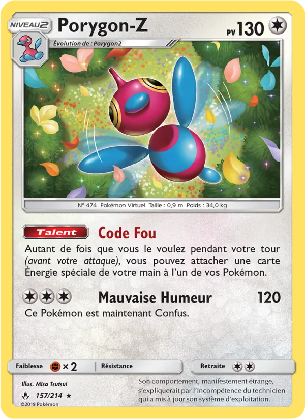 Carte Pokémon Porygon-Z de l'extension Alliance Infaillible