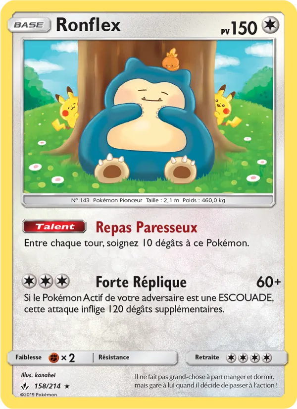 Carte Pokémon Ronflex de l'extension Alliance Infaillible