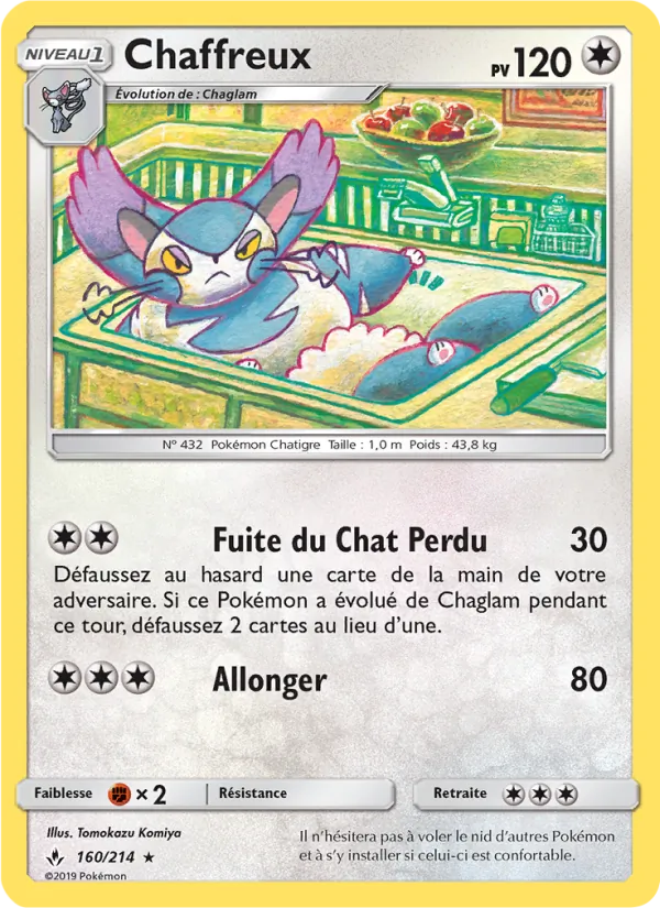 Carte Pokémon Chaffreux de l'extension Alliance Infaillible