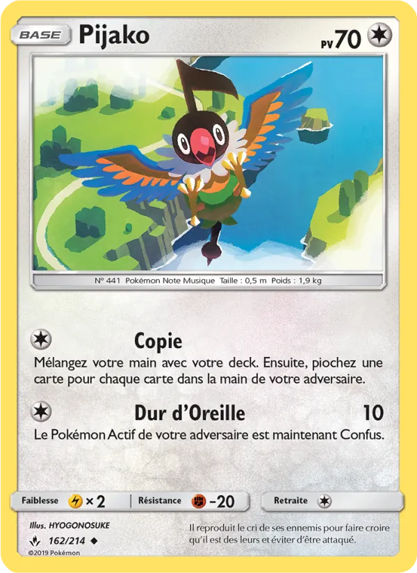 Carte Pokémon Pijako de l'extension Alliance Infaillible