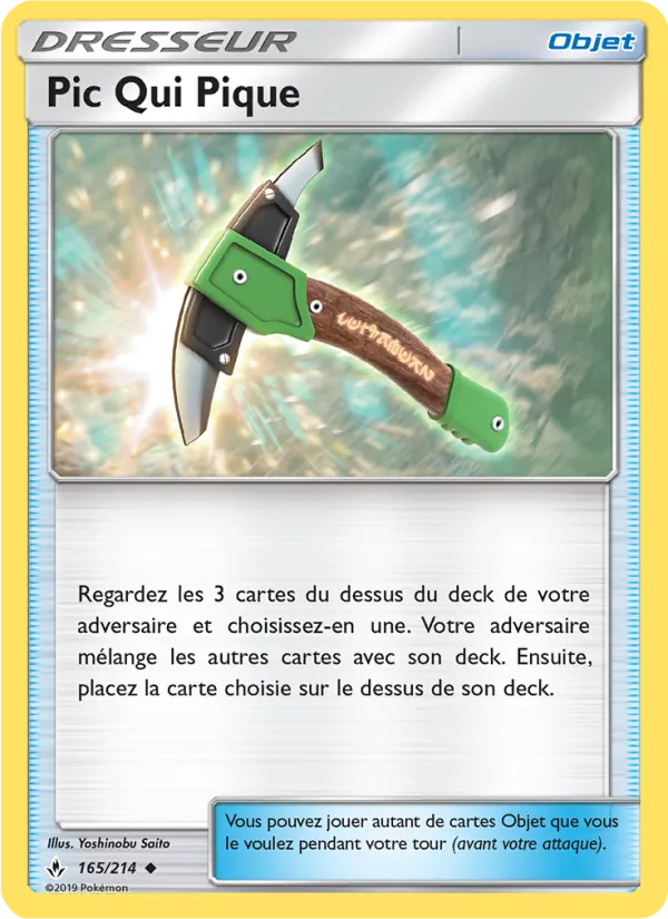 Carte Pokémon Pic Qui Pique de l'extension Alliance Infaillible